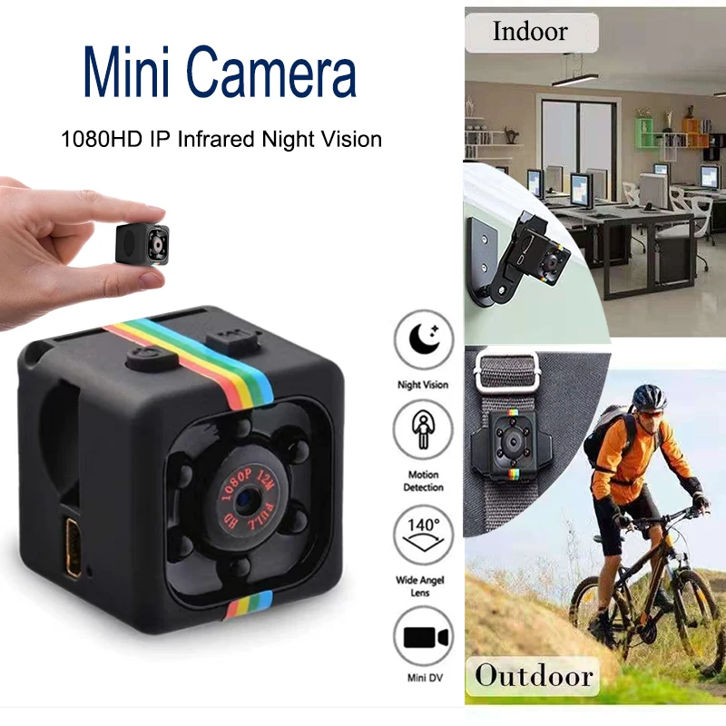 Скрытая мини камера 1080P портативная Небольшая Камера HD для няни с ночным видением