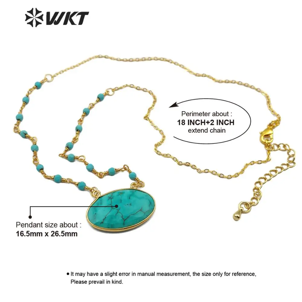 WT-N1168 WKT опционально несколько цветов изящная Подвеска из камней модное ожерелье