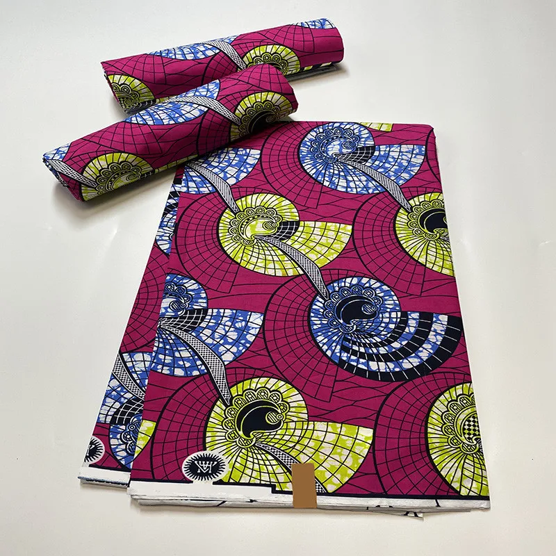 

6 yards of real wax Blesing 2021High Quality 100% cotton african fabric ankara african wax print fabric