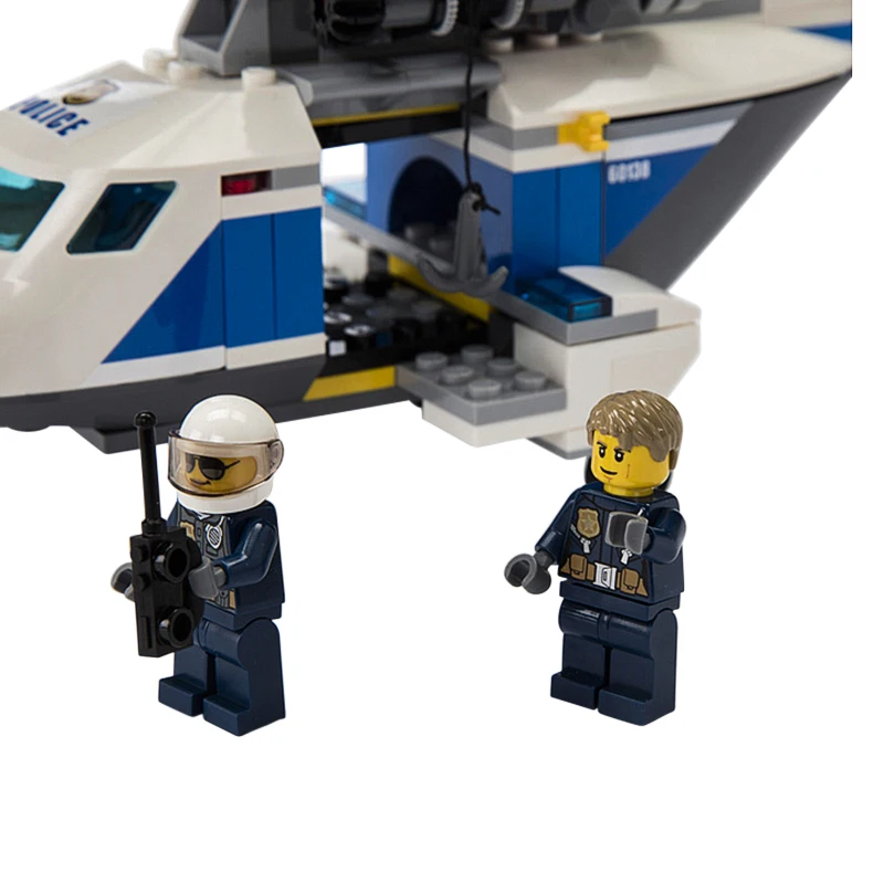 Конструктор LEGO City 60138 совместимый с Legoing 3 в 1 полицейский вертолет спортивный