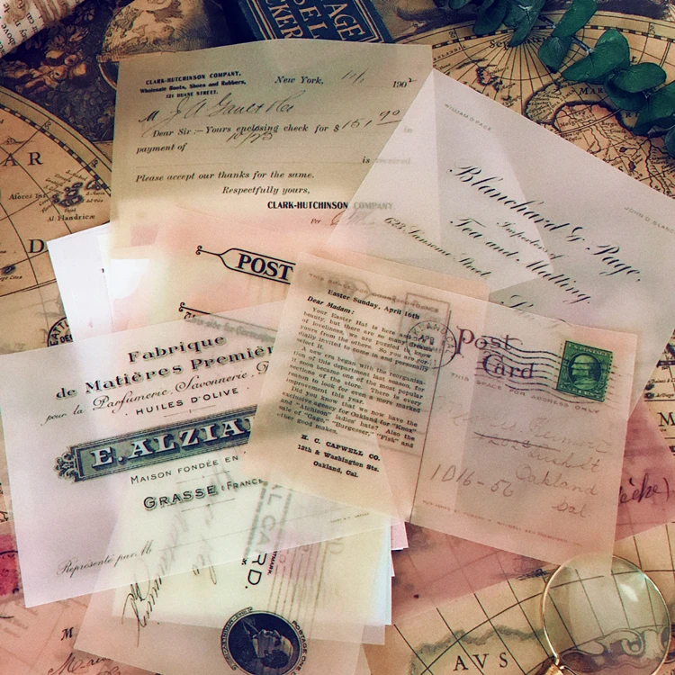 16 наклеек в винтажном стиле с надписью Old Mail сделай сам альбом для скрапбукинга