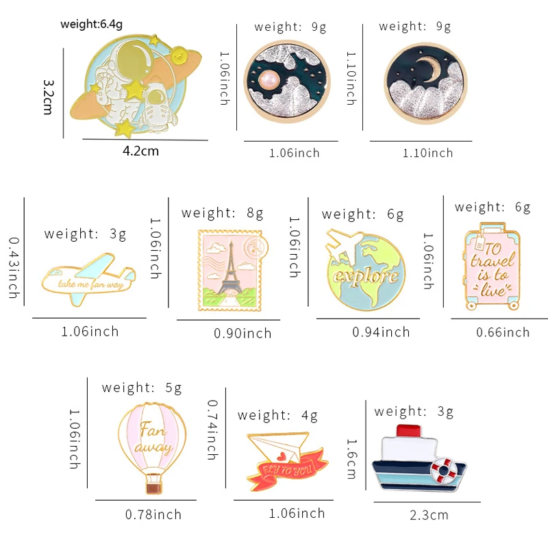 Креативная модная брошь на лацкан в виде мультяшного самолета корабля