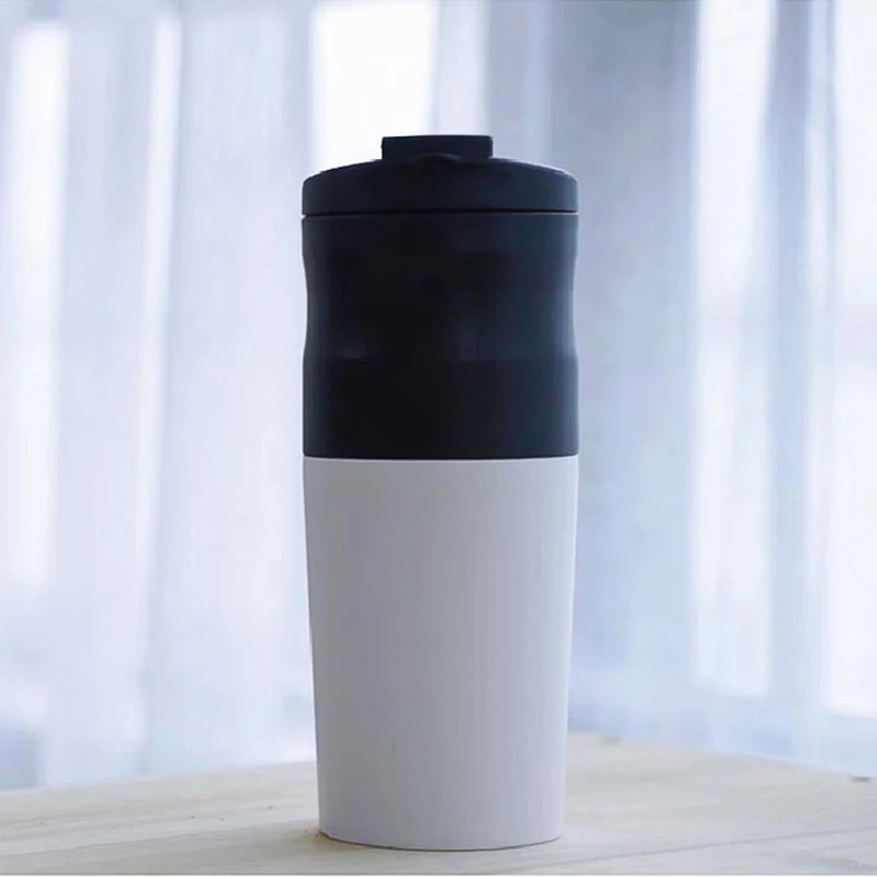 CofffeeTalk Electric Stainless Steel Coffee cup 427ml Grinder Double layer filter Mini Kitchen Bean Grind Cafe | Дом и сад