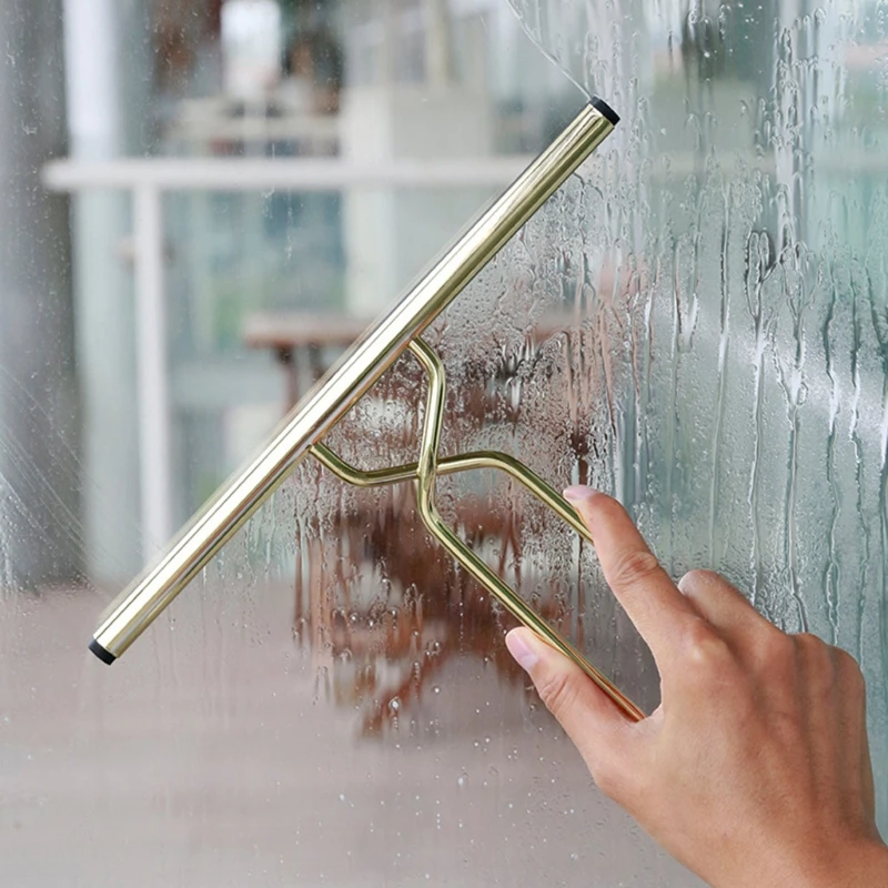 

Stainless Steel Shower Squeegee Window Glass Wiper Scraper Cleaner with Silicone N58A