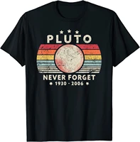 2021 t shirt men summer tops tees tee shirt shirt male never forget pluto shirt retro style funny space science t shirt