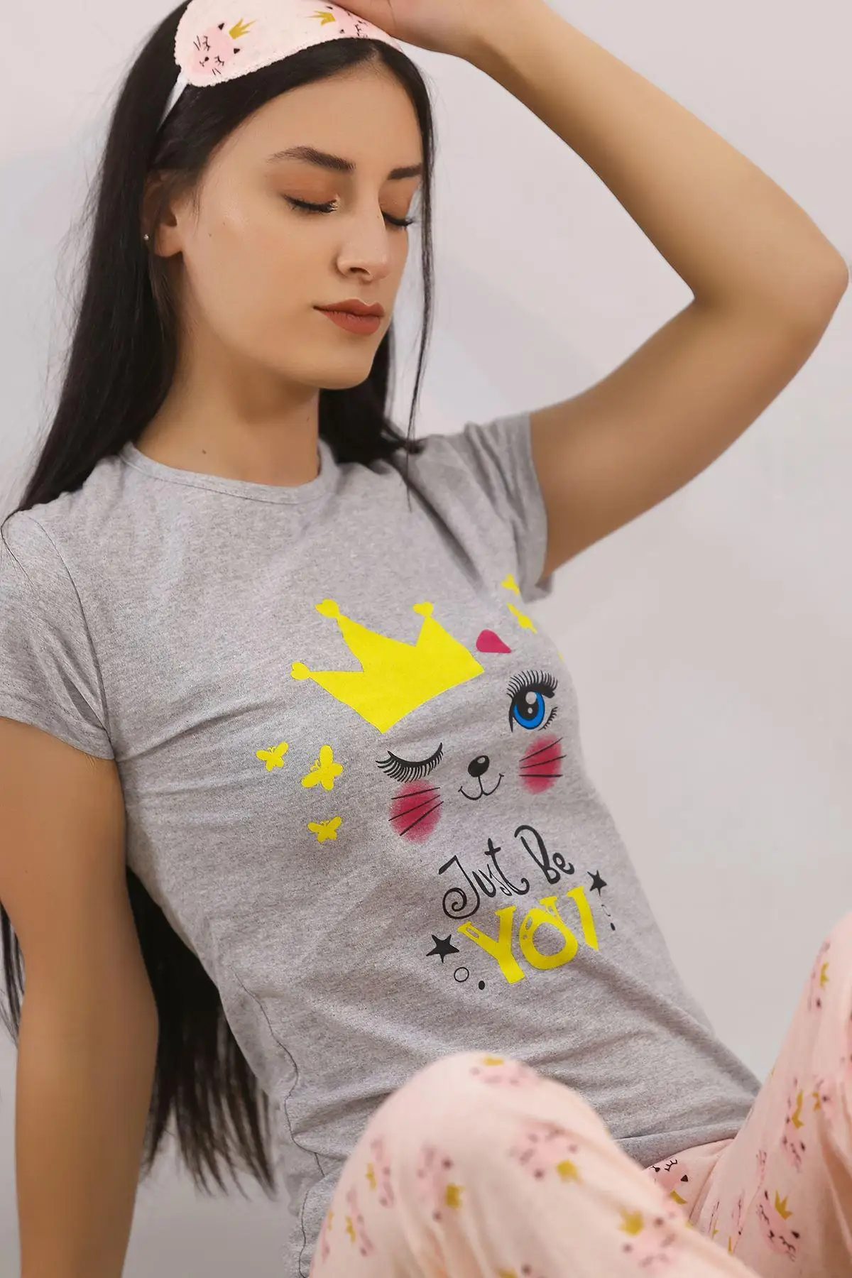 

Printed Pajamas set Gray