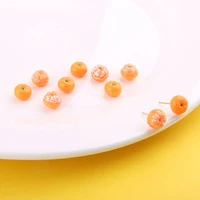 diy resin accessories small fresh fun mini cute simulation small orange earrings earrings hand made materials