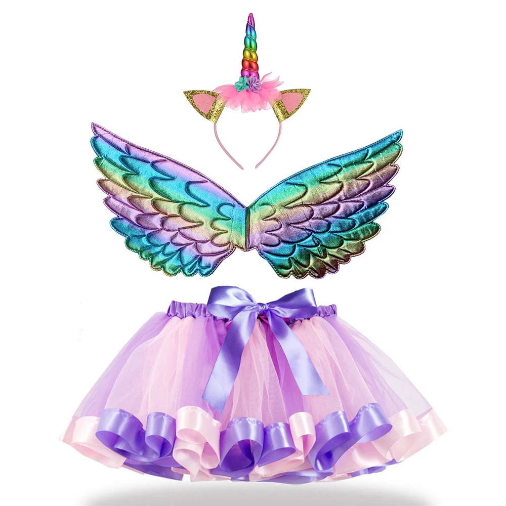 3pcs set 19 Модные детские комплекты одежды из 3 предметов, для Хеллоуина, карнавала, Рождества, платье принцессы костюмы для девочек Единорог нарядное платье год Детский костюм для вечеринок детская одежда - Цвет: 3pcs set 19