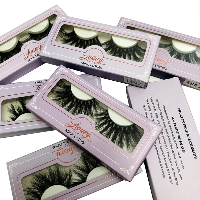 wholesale 25mm 3D mink eyelash natural long 30pcs/lot hot selling 100% handmade mink fur lashes packaging