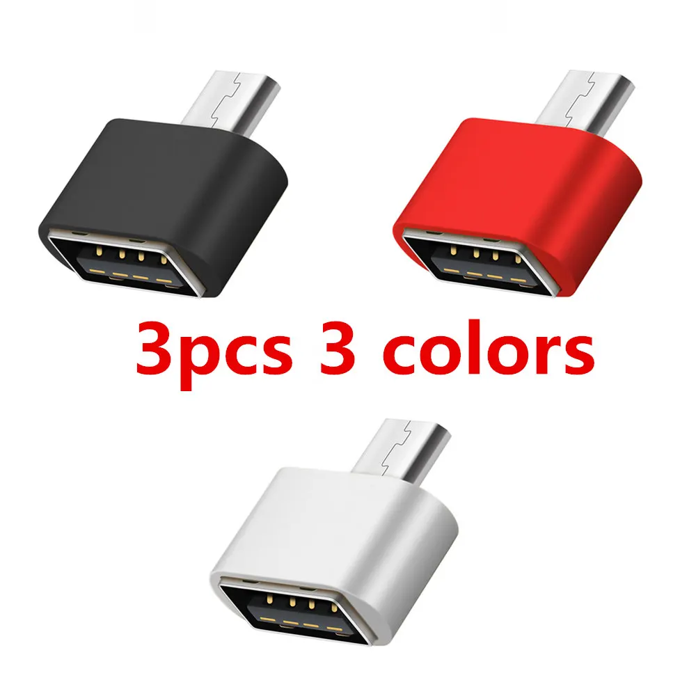 3pcs(show as photo) 3 шт./лот стиль мини OTG USB кабель OTG адаптер Micro USB к USB конвертер для планшетных пк Android - Цвет: 3pcs(show as photo)