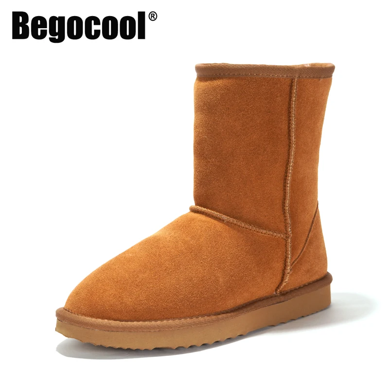 Begocool/женские зимние сапоги из натуральной коровьей замши Классические модные