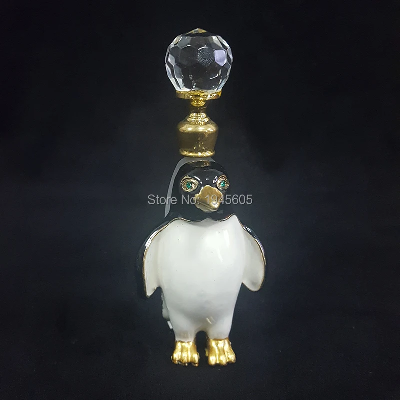 Металлический флакон для духов в виде пингвина пустой красивый аксессуар