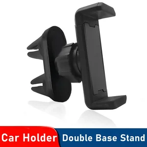 tongdaytech universal car phone holder double base air vent mount 360 rotation stand for iphone xs 11 12 pro max samsung in car free global shipping