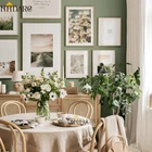 Картина на холсте NHDARC, Постер в скандинавском стиле, современный зеленый природный пейзаж, настенные картины, искусство, милая комната, украшение для дома