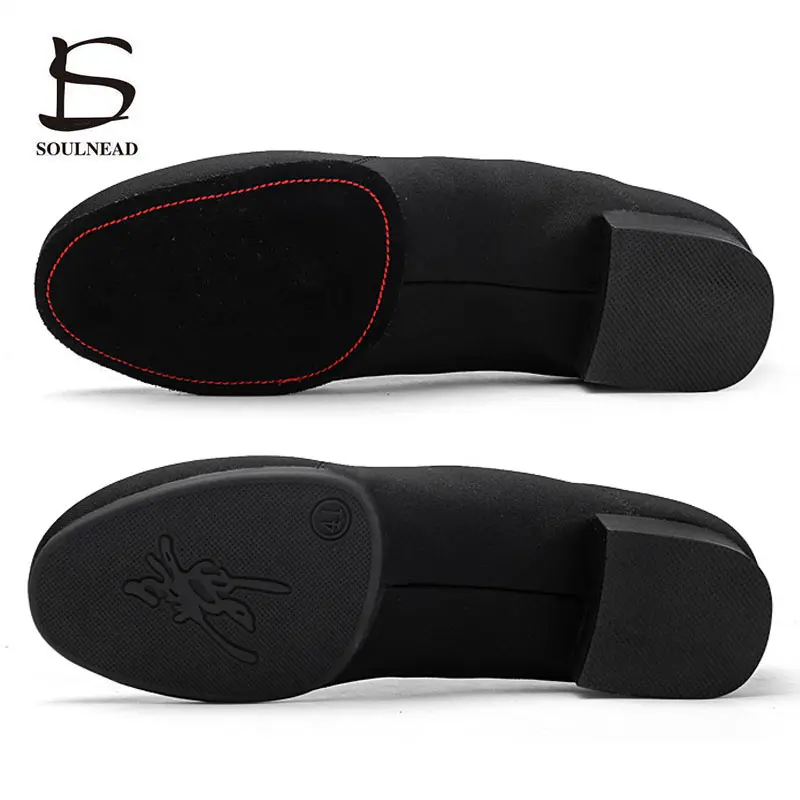 Men Latin Dance Shoes Jazz Ballroom Salsa Dancing Shoes Professional Black Canvas Size 38-46 Low Heel Adult Tango Dance Sneakers