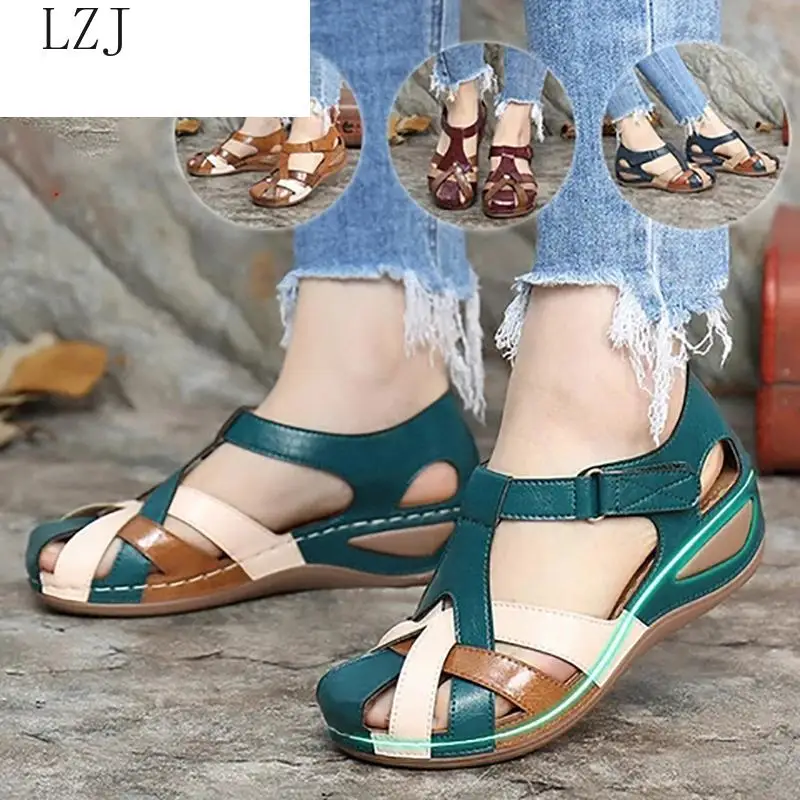 

Новинка, Модные женские сандалии, круглые женские сандалии, Повседневная Удобная Летняя женская обувь