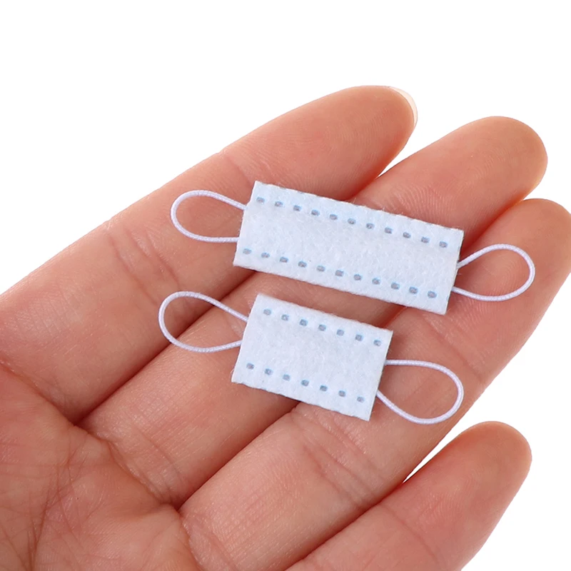 

Hot！1Pc/5Pcs 1:12 Dollhouse Mini Mouth Face Masks Miniature Mask For Doll Decor Toy
