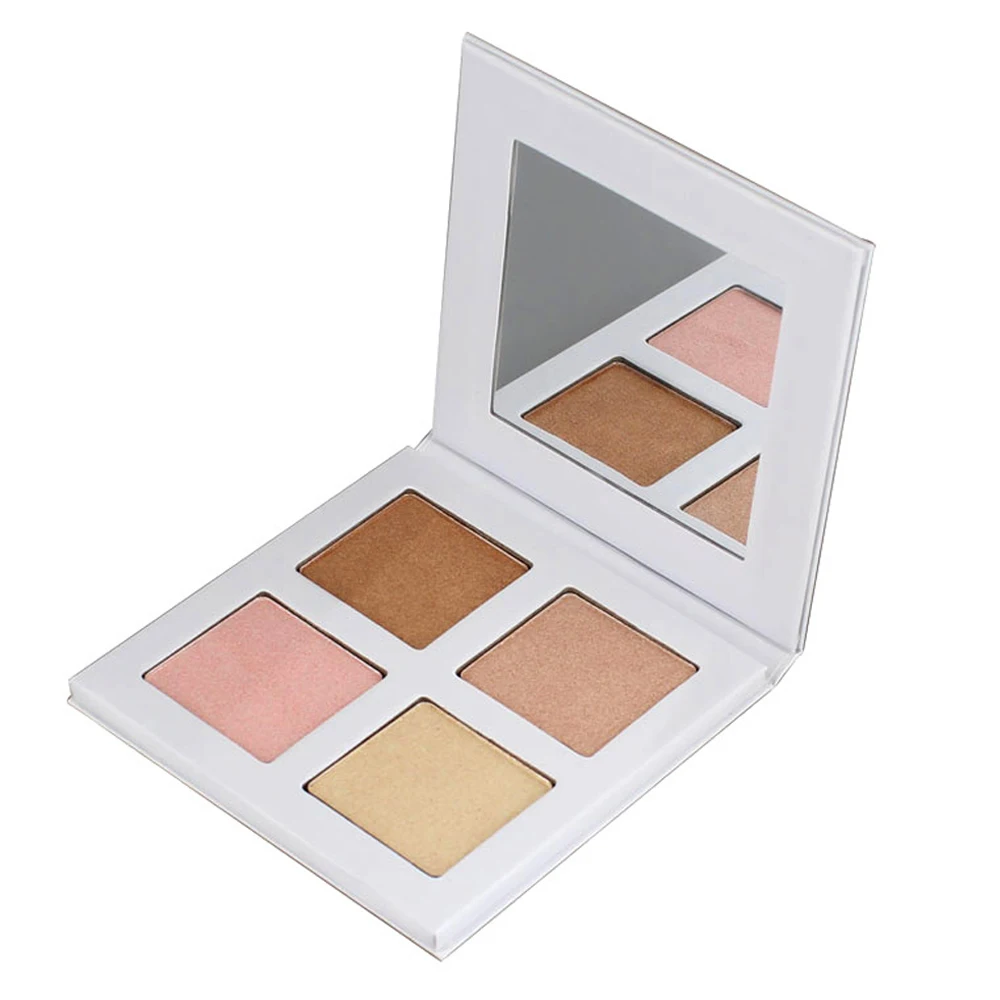 

3 piece private label pressed highlighter palette makeup powder concealer brightening cosmetic custom logo no brand low MOQ