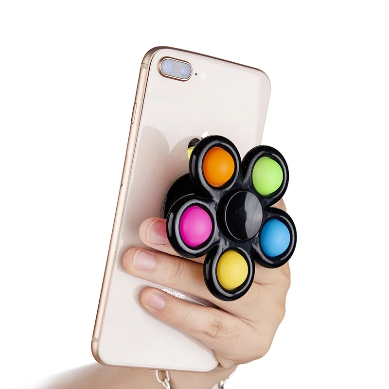 Популярная игрушка-антистресс радужного цвета вращающийся Спиннер Вертушка для