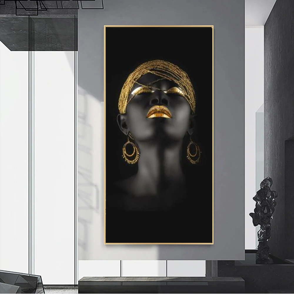 Картина на холсте с Африканской сексуальной женщиной настенные плакаты и принты