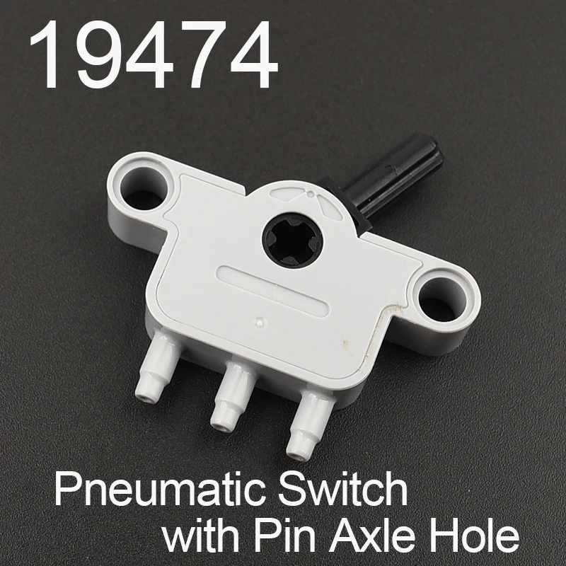 47223+19474 High-Tech Pneumatic Switch with Pin Holes and Axle Hole Stepped Outlets Parts Accessories MOC | Игрушки и хобби