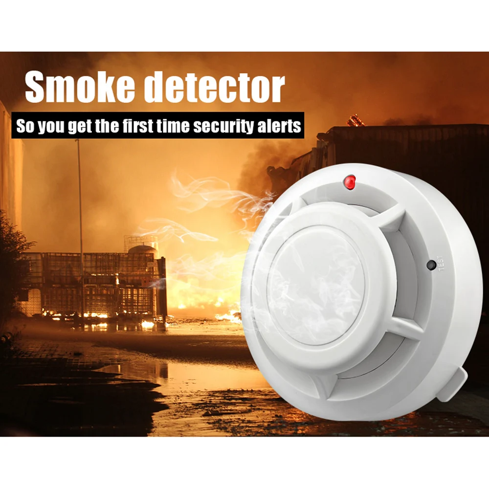 Fire Alarm Sensor Independent Sensitive Smoke Detector Tester Home Security System for Kitchen Hotel Cafe | Безопасность и защита