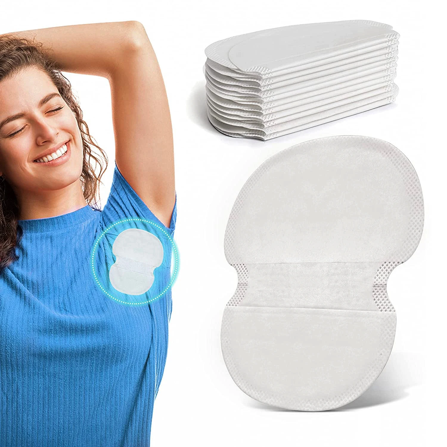 50 Pairs Armpit Sweat Pads Underarm Summer Disposable Absorbing Anti Perspiration Deodorant Unisex Shield Wholesale