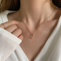925 sterling silver love heart necklace for women choker pendant shiny zircon fine jewelry wedding gift