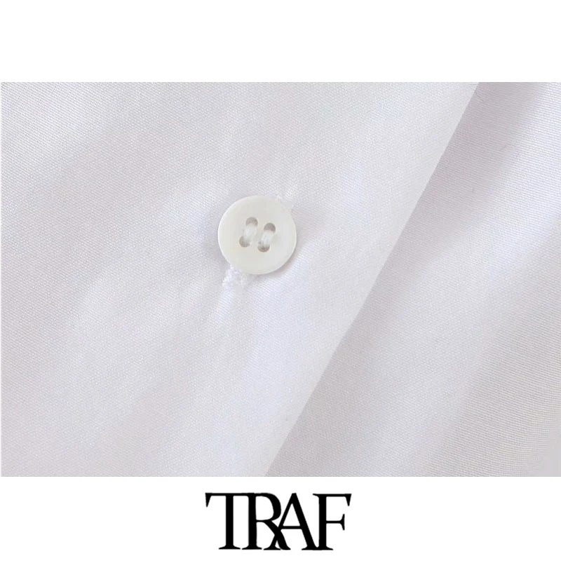 Женская винтажная блузка на пуговицах с рукавами-фонариками | одежда