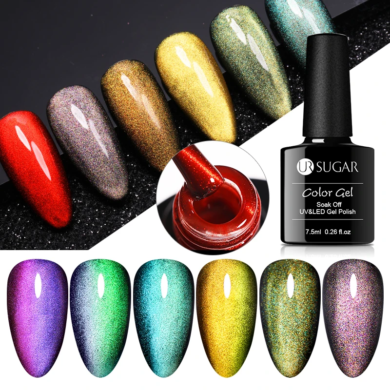 

UR SUGAR 9D cat magnetic gel Nail Polish Chameleon Matte Effect Magnetic UV Gel Varnish Soak Off UV LED Nail Art Gel varnish