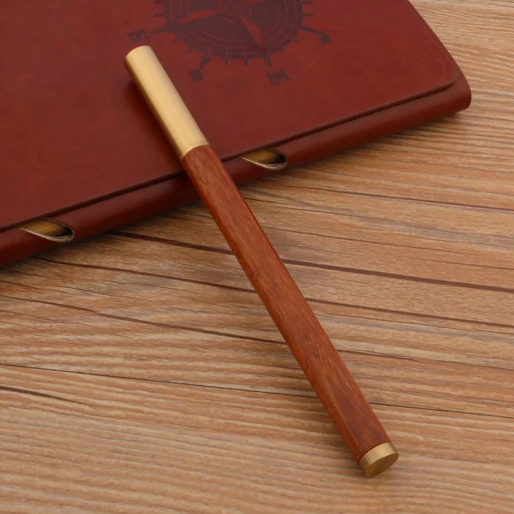 Высококачественные брендовые латунные деревянные роликовые шариковые ручки