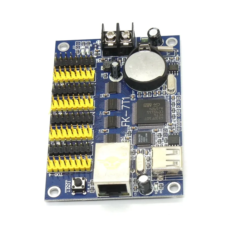 FK 7T1 сеть и USB порт контроллер светодиодного знака 64*1024 Pixel Ethernet / U disk светодиодная