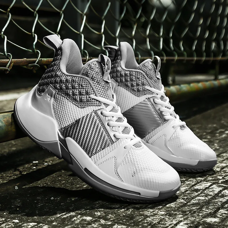 Brand High-Top Shockproof Men Basketball Shoes knit Breathable Light Sneakers Women Boys Quality Jordan | Спорт и развлечения