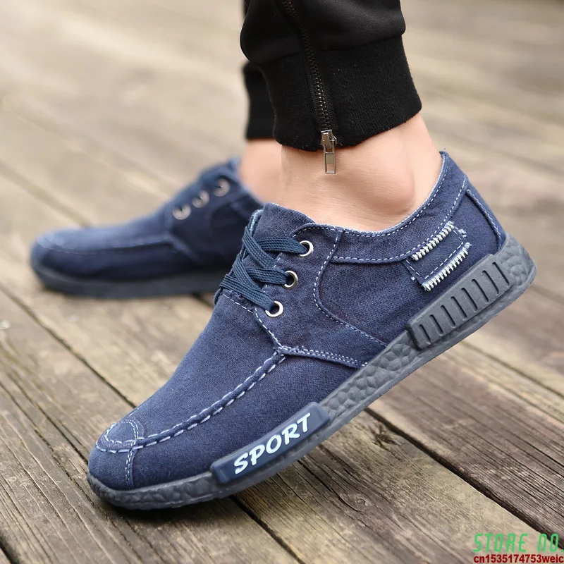 

Men Canvas Shoes Flat Sneakers Running Shoes Black Breathable Lace up Men Retro Chaussure Homme Walking Shoes Comfortable