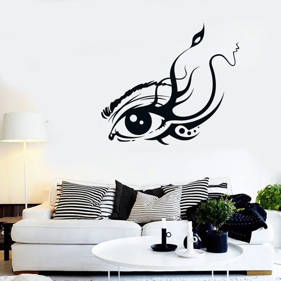 Наклейка на стену ресницы абстрактное дерево спальня романтическое украшение