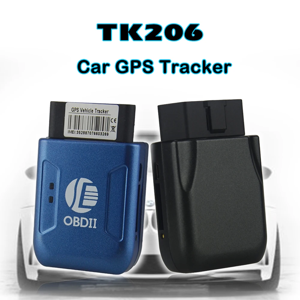 GPS Трекер OBD II TK206 A устройство для отслеживания автомобиля с точным расположением