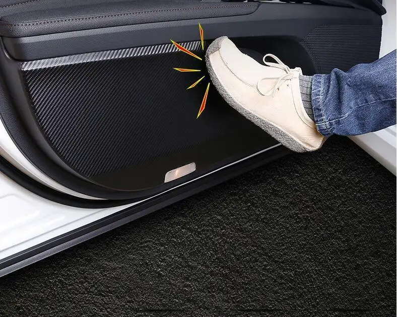 Подходит для TOYOTA CAMRY- Высокое качество Черный PU двери внутренняя защитная пленка отделка 4 шт