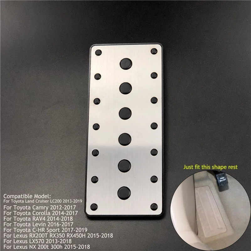 Footrest pad 1pc Топливный Газ ускоритель Тормозная педаль Накладка для Toyota Land Cruiser LC200 FJ200 Lexus LX570 LX 570 2008 - Название цвета: Footrest pad 1pc