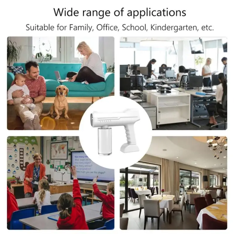 

2021 New Steam Spray Disinfection Sprayer Gun Heat Intelligent Dissipation Spray Gun Nano Steam Blue Light Sprayer Home Office