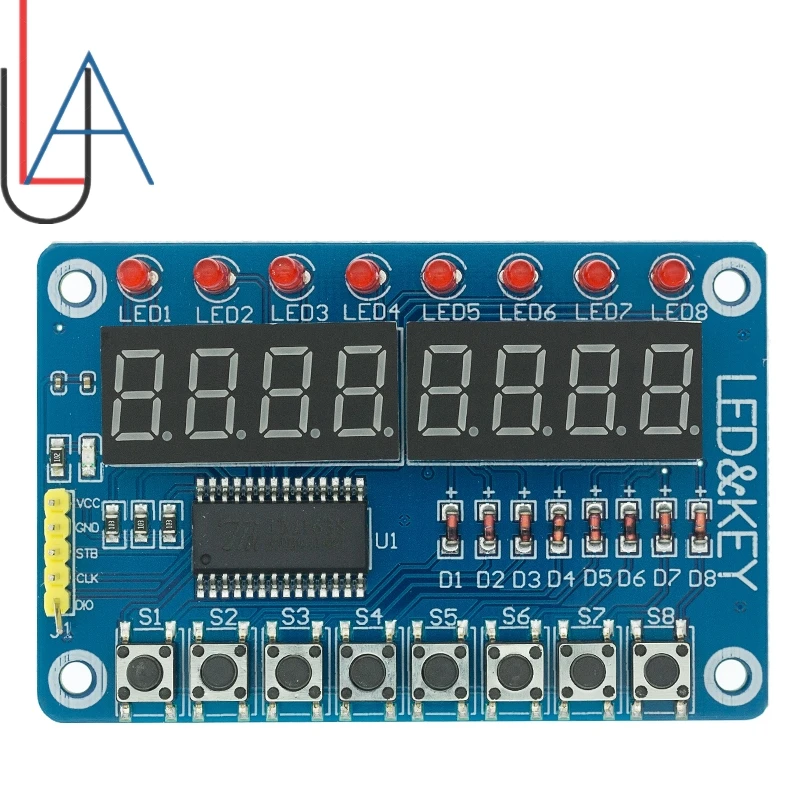 Модуль TM1638 ключ дисплея для AVR Arduino новая 8-битная светодиодный вая Светодиодная