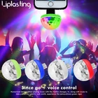 Светодиодная автомобильная USB атмосферный свет диджейская RGB мини-лампа, цветная музыкальная звуковая лампа для USB-C телефона