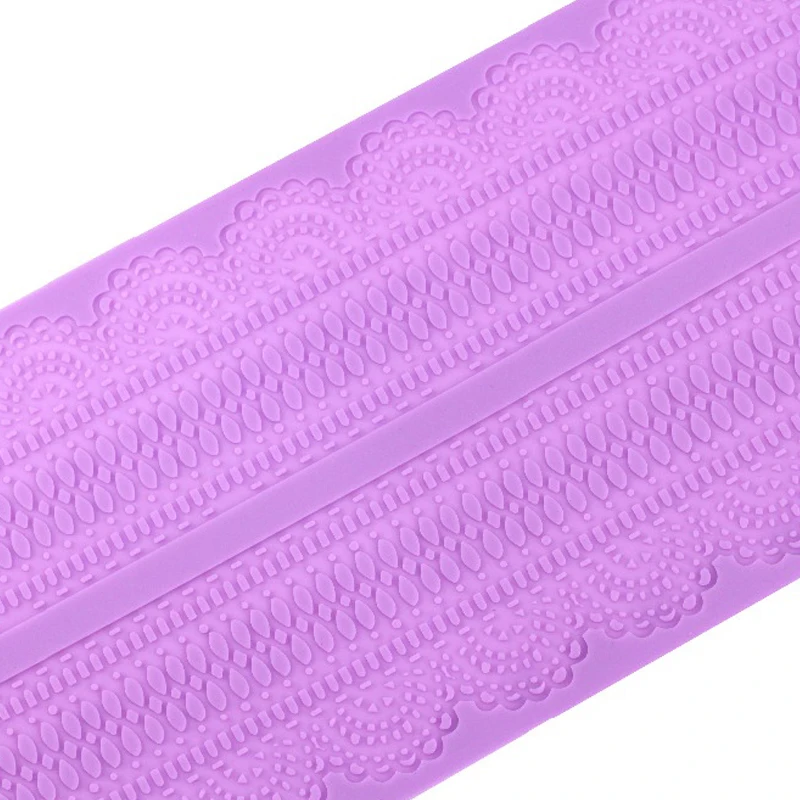 

Cutout Rhinestones Flower Pattern Silicone Mat Cake Lace Embossed Decorating Tools Fondant Mold Mousse Sugar Craft Icing Mat Pas