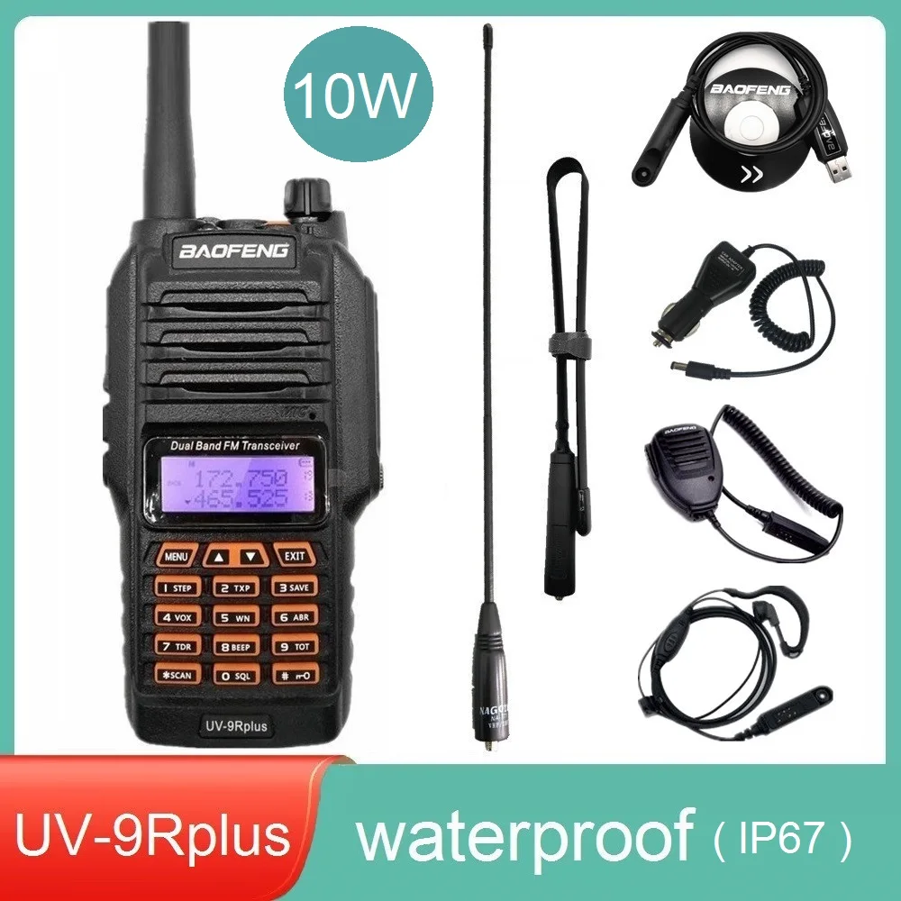 a prova dwaterproof agua walkie talkie 10w baofeng uv 9r alem de alta potencia presunto