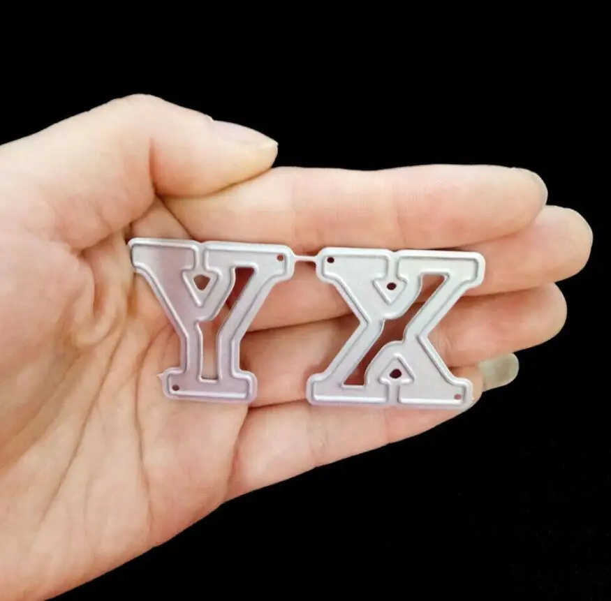 26 букв металлический Трафаретный вырубной штамп большой алфавитные трафареты