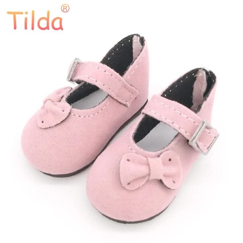pale pink Тильда 5,6 см мини-обувь для куклы Paola Reina, модная мини-игрушка спортивная обувь для MSD 1/4 обувь для кукол BJD обувь для кукол аксессуары - Цвет: pale pink