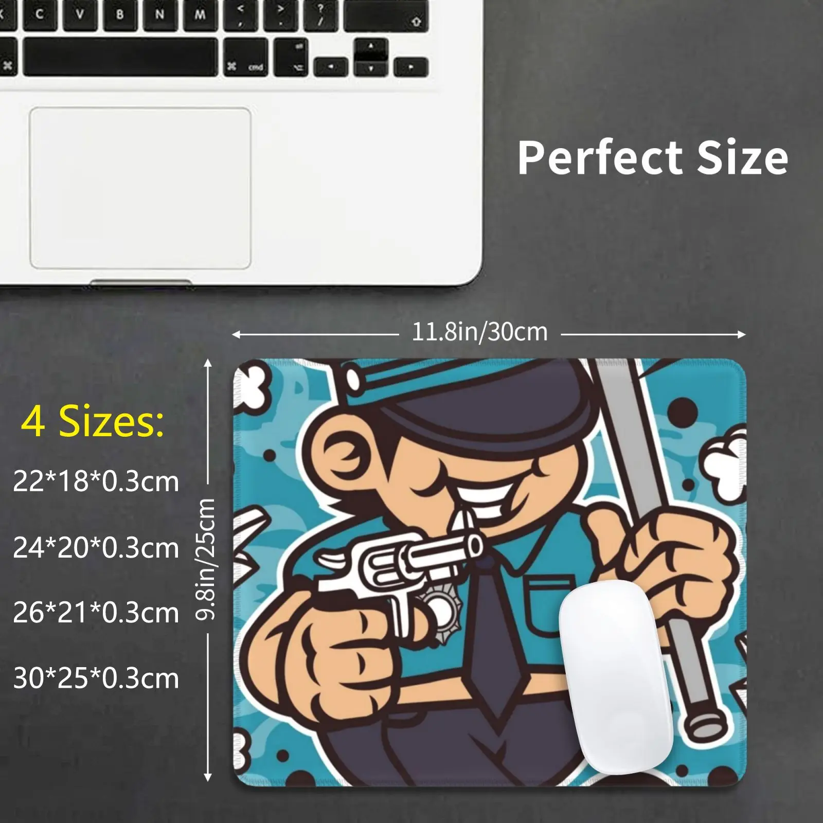 Полиция коврик для мыши с принтом из мультфильма DIY печать полиция фигуристки