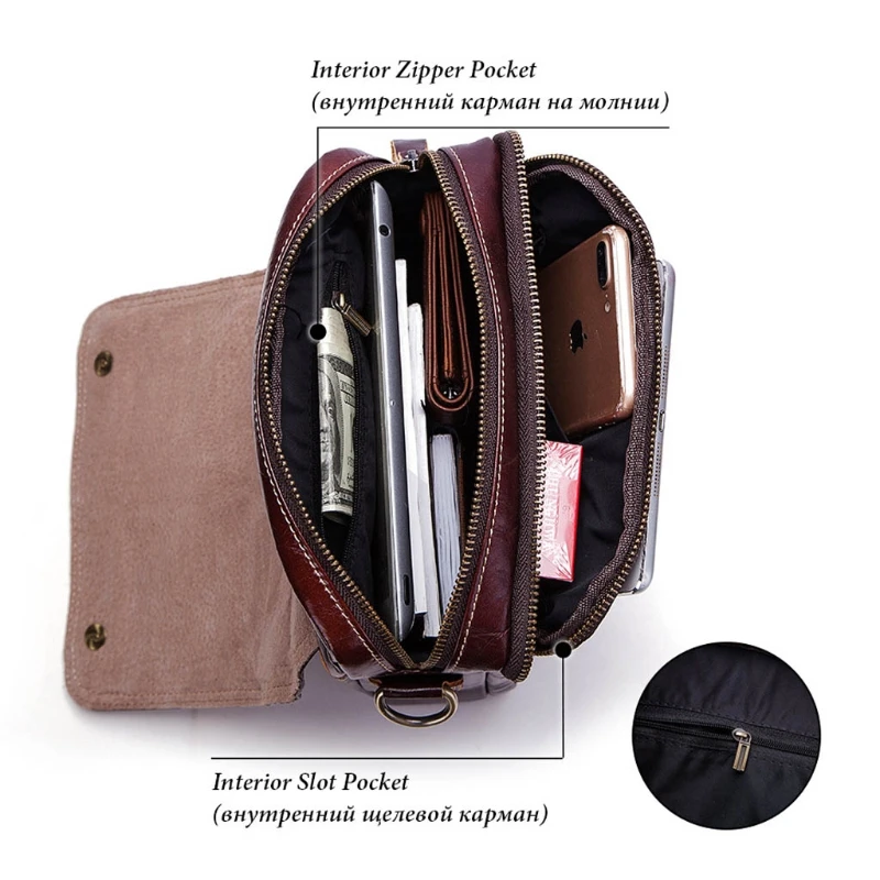 

Men PU Leather Crossbody Shoulder Bag Tablet Messenger Bags Briefcase Handbag