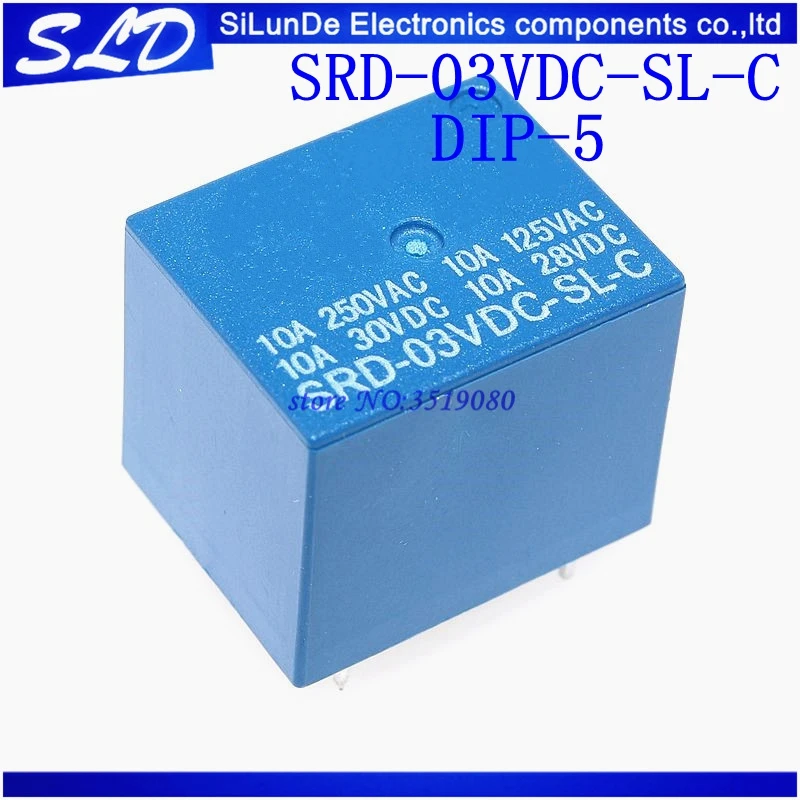 2 шт./лот SRD-03VDC-SL-C 3V 10A 5PIN Новый и оригинальный в наличии | Электроника