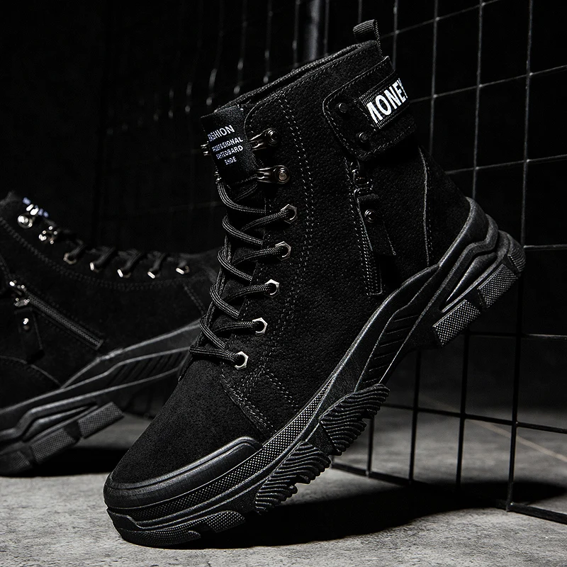 

Western Boots Cowboy Men Sport Casual Shoes Combat Boots Men Mens Leather Men's MEN ANKLE BOOTS Zapatos De Hombre Zapatillas