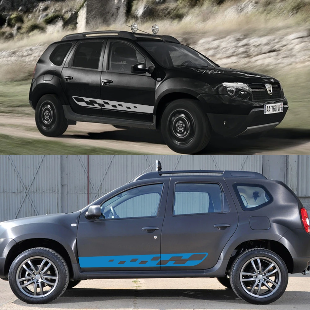 2 шт. для Renault Dacia Duster Тюнинг автомобиля Стайлинг боковые полосы наклейка DIY Авто